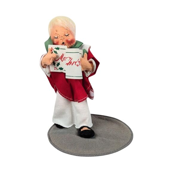 1993 Annalee Choir Boy Doll: Vintage Christmas Caroler Figurine - Picture 7 of 7